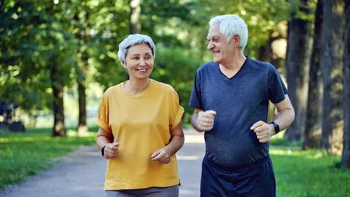 seniors getting exercise outside