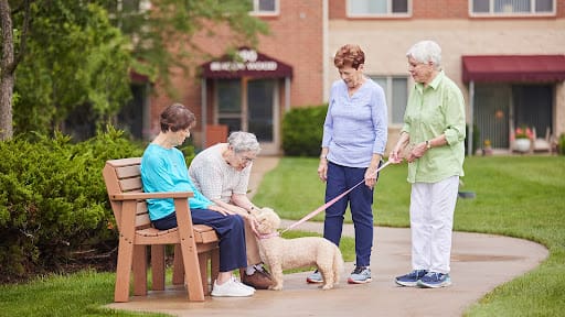 Sedgebrook residents out on a walk