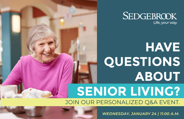 Sedgebrook Q&A Event Flyer