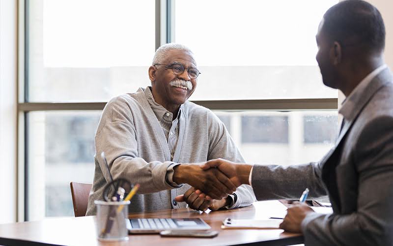 man is hired to handle outreach and promotions to senior adults in the community.