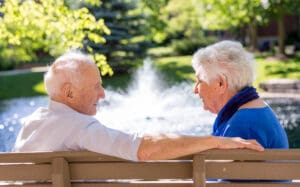 Sedgebrook couple on bench
